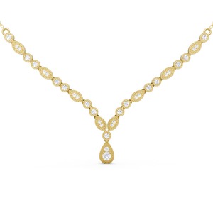 Collier en or 9 carats serti de diamants, best-seller pour femmes, bijoux élégants et luxueux pour mariage, fiançailles, disponible à la vente - Product Image 3