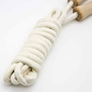 Corde à sauter en coton réglable et lestée pour femmes, adultes et enfants, pour l'exercice physique et le fitness - Product Image 3
