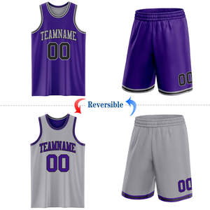 Trendy Reversible Basketball Jersey <b>Shorts</b> Set Custom Mesh Team Uniform Breathable Quick Dry OEM Manufacturing Bulk ODM Supplier - Product Image 2