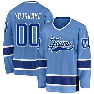Maillot de hockey sur glace pour homme le plus vendu, conception personnalisée, séchage rapide, uniforme d'équipe, nom d'équipe OEM, impression par transfert thermique en gros - Product Image 2