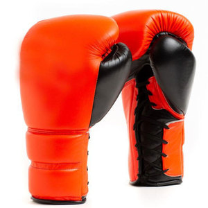 Gants de boxe personnalisables Econex Sports en cuir PU blanc/noir/rouge, anti-humidité, avec fermeture pour l'entraînement des adultes - Product Image 4