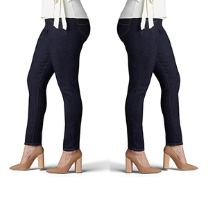 Jean slim taille haute pour femme, dernière collection, délavé, décontracté, tendance, séchage rapide, respirant, en denim, personnalisable OEM - Product Image 4
