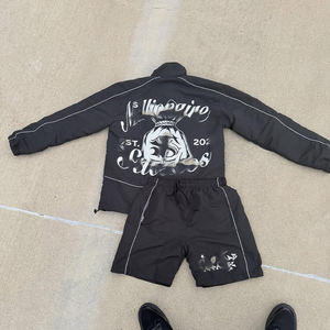 Haute qualité en gros personnalisé unisexe polyester/coton décontracté respirant séchage rapide été t-shirt ensemble boutons réfléchissants sueur - Product Image 5