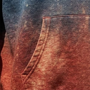 High Quality Men Sun Faded Hoodie <b>Retro</b> Style Pullover <b>Sweatshirt</b> Oversized Loose Fit Washed Hoodie For Daily Fashion And Travel - Product Image 5