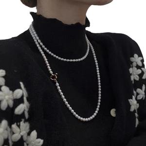 สร้อยคอมุกน้ำจืดทรงข้าวเปลือกเปลือกหอยทะเลธรรมชาติ ดีไซน์คลาสสิก ปรับได้ สำหรับ Xiaomi Chain สไตล์หรูหราเบาๆ - Product Image 4