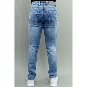 Jeans en denim personnalisés de qualité supérieure à 100%, nouvelle sortie, Gex Men, taille mi-haute, extensible, bleu clair - Product Image 2