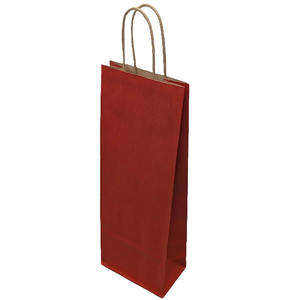 Sac en papier kraft en gros avec poignées pour bouteilles de vin, whisky et spiritueux – Sac cadeau marron pour événements professionnels - Product Image 2