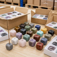 Quemador de Incienso de Piedra Pulida Surtida con Función de Aromaterapia, Soporte Aromático Duradero Hecho a Mano