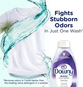 Downy RINSE & REFRESH Eliminador de Olores para Ropa y Suavizante de Telas, Lavanda Fresca, 48 fl oz, Seguro para TODAS las Telas, Suave para la Piel - Product Image 5