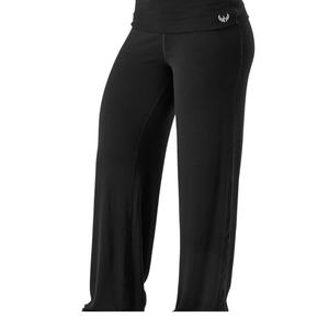 Pantalones de Yoga Anchos Negros para Mujer, Cintura Alta, Elásticos, Transpirables, para Fitness, Ejercicio, Ropa Deportiva, Cómodos - Product Image 3
