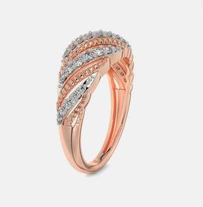 Bague de fiançailles classique unisexe AMBER JEWELS en or blanc 18 carats massif plaqué rhodium, taille cœur, sertie de griffes, certifiée IGI - Product Image 2