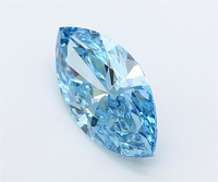 Exquisito Diamante Azul de 1 Quilate con Corte Marquesa, Diamante Suelto de Color Fantasía Raro para una Obra Maestra de Alta Joyería de Lujo Personalizada