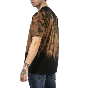Camiseta de Manga Corta con Tie-Dye para Hombre, con Logotipo y Diseño Personalizados, Cuello Redondo, Informal, Tejida, Corte Regular, Estampada, Marrón y Negro 2026 - Product Image 2