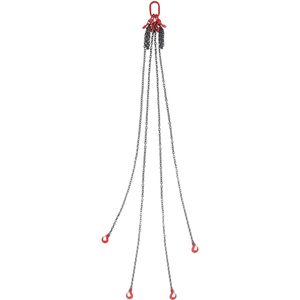 Catene di sollevamento da 3/8 pollici x 10 piedi con ganci, capacità 18400 libbre/8 tonnellate, G80, per paranchi a catena e fune di sollevamento da 10 piedi - Product Image 1