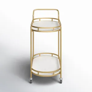 New Arrival Metal Handmade Serving Trolley Modern <b>Rolling</b> Cart for Home Hotel Restaurant Catering <b>Banquet</b> EventsLuxury Handmade - Product Image 2