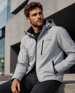 Force 2 Win Men's Red Windproof Jacket with Zipper Closure Pockets Casual Winter Wear Corduroy Fabric Quick Dry & Eco-Friendly - Product Image 6