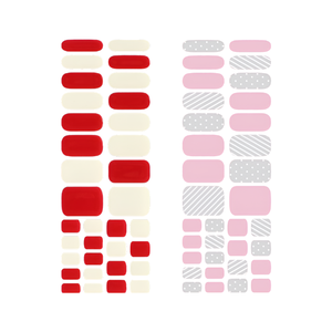 แผ่นเจลติดเล็บแบบกึ่งสำเร็จรูปจากเกาหลี ยี่ห้อส่วนตัว รับผลิตแบบ OEM สีแดงไหมพรมสุดน่ารัก - Product Image 3