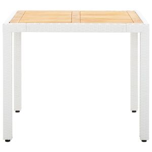 Set da pranzo da 5 pezzi in Poly Rattan bianco elegante collezione di mobili da giardino - Product Image 4