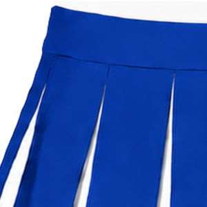 Jupe plissée bleu roi pour femme, uniforme de danse de compétition, tenue de performance pour équipe athlétique - Product Image 4