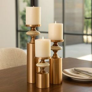 Elegant Metal Candle Holder Decorative Centerpiece For Modern Dining Tables Wedding Events Luxury Home Styling Accents - Product Image 2