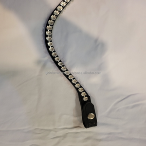 Bandas de cejas de calidad superior de caballo de cuero genuino ecuestre de alta calidad con cadena de Copa en muchos colores - Product Image 1