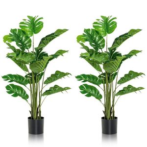 Juego de 2 Árboles Artificiales de Monstera de 1.5 Metros con Maceta para Oficina o Terraza - Product Image 4