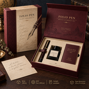 Juego de Instrumentos de Escritura FOLIO Personalizado, Caja de Empaque Magnética Estilo Libro - Product Image 6