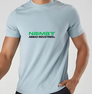 Naimat Abbas Industries Men's Regular Fit Cotton T-Shirt With Front <b>Logo</b> Print Casual O-Neck Short Sleeve Jersey Style - Product Image 4