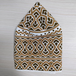 Chapeau islamique Kufi brodé pour homme, orné de pierres, motif floral en coton, respirant et écologique, toutes saisons - Product Image 6