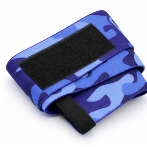Attelle de coude élastique camouflage bleu avec sangle de compression réglable pour la gym, le fitness et l'haltérophilie - Product Image 4