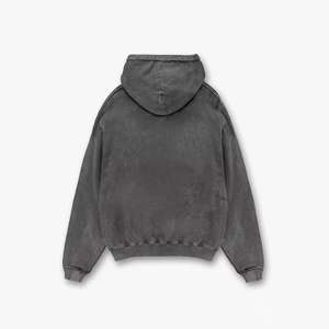 Sudadera con Capucha Premium para Hombre, Lavado Ácido, 100% Algodón, Producción Ecológica OEM, Corte Holgado, Estilo Urbano - Product Image 2