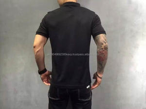 Camisetas Polo Casuales Negras Lisas para Hombre, 100% Algodón, Camisetas Polo Bordadas con Logotipo Personalizado - Product Image 5