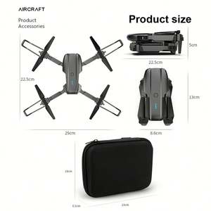 Drone pliable pour débutants avec caméra, mini drone E99 Pro, télécommande, jouet pliable FPV avec batteries, quadricoptère - Product Image 6