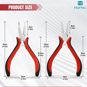 2 Pcs Professional Jewelry <b>Pliers</b> <b>Set</b> Round Nose & Flat Nose Wire Bending Shaping Tools Ergonomic Rubber Grip for Crafting - Product Image 3
