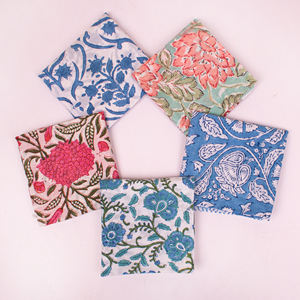 Fashionable Summer Collection Eco-Friendly Cotton Hand Block Printed Floral Pattern Breathable <b>Tie</b> <b>Back</b> Multifunctional Bandana - Product Image 3