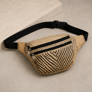 Bolso de Pecho de Diseño Casual en Material de Algodón, Correa Ajustable, Cierre de Cremallera, Bolso de Cintura Ecológico, Ligero, para Viajes, Todas las Temporadas - Product Image 6