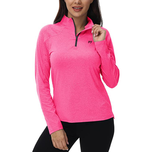 Pink Stretchy High Quality <b>Compression</b> MMA Rash Guard Custom Made Zip Short Sleeve Women's 160g Fabric Eco-Friendly Breathable - Product Image 1