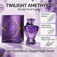 C2U En stock OEM Logo personnalisé Vente en gros Parfum pour femmes 75ml Purple Crystal Floral EDP