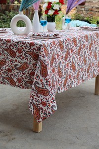 Customized Block Print Picnic <b>Table</b> Cloth Wholesale 100% Cotton Tablecloth for <b>Party</b> Morden Rectangular <b>Table</b> Cover - Product Image 6