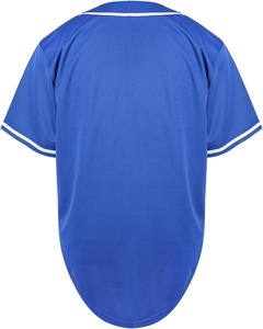 Camiseta Deportiva de Manga Corta con Cuello de Béisbol Azul, Transpirable, de Poliéster, Unisex, para Adultos, Ajuste Regular, Color Sólido - Product Image 2