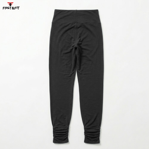 High Quality Women's Fitness Gym Sports Pants Ladies Denim <b>Leggings</b> With Logo Workout and Yoga Use Made of Spandex <b>Nylon</b> - Product Image 2