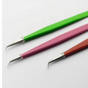 Pinzas para Pestañas de Acero Inoxidable Personalizadas en Oferta, Pinzas Curvas y Rectas para Extensión de Pestañas, Venta al por Mayor, Antiestáticas, OEM - Product Image 4