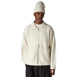 Veste zippée surdimensionnée en tricot côtelé pour homme, veste bomber décontractée à fermeture éclair, veste zippée en tricot doux pour homme, vêtements d'hiver - Product Image 5