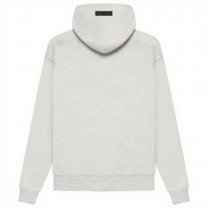 Sweat-shirt à capuche noir pour homme, coupe classique, imprimé lettres, décontracté, pour l'automne, en coton tricoté, logo au dos - Product Image 2