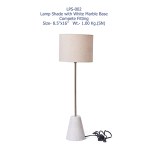 Premium Modern <b>Table</b> <b>Lamp</b> White Marble <b>Base</b> Designer Lampshade for Luxury Home Decor Best Selling High Demand Collection - Product Image 2