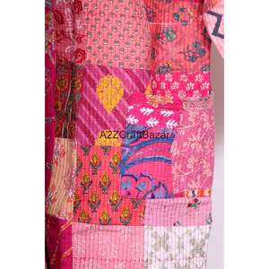 Kimono Kantha Indio Vintage 100% Algodón Hecho a Mano para Mujer, Bata Floral Casual de Invierno y Verano, Secado Rápido, Suave y Transpirable para Playa - Product Image 2