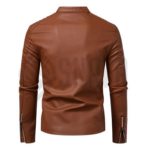 Custom <b>Leather</b> <b>Jacket</b> for <b>Men</b> Factory Price New Fashionable Design <b>Men</b> <b>Leather</b> <b>Jacket</b> Premium Fashion Wear Winter Zipper Style - Product Image 3