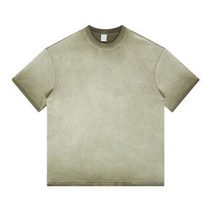 เสื้อยืดคอกลมแขนสั้นสไตล์มินิมอลสำหรับฤดูร้อน แบบยูนิเซ็กซ์  ถักทอจากวัสดุรักษ์โลก ซักแล้วนุ่ม ระบายอากาศได้ดี สวมใส่สบาย - Product Image 3