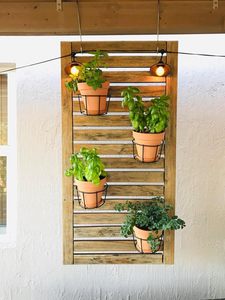 Soporte Redondo de Metal para Macetas Colgantes, Cesta para Macetas de Balcón, para Porche, Terraza y Patio - Product Image 2