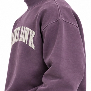 Herren Casual Mock Neck Sweatshirt Einfarbiges Sweatshirt Übergroße Passform Langarm Winter Casual Fleece Pullover Herbstbekleidung - Product Image 6